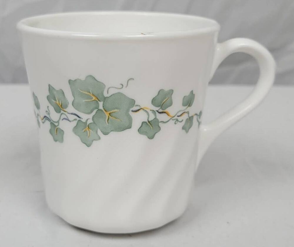 Corning Ware Corelle Callaway Swirl Ivy Tea Coffee Cup Mug